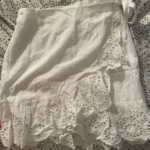 White side tie skirt